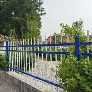 供应四横带花方管围栏/两横铁管防护栏杆