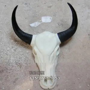 仿真牛头浮雕玻璃钢 酒吧墙面装饰 牛主题特色饭店