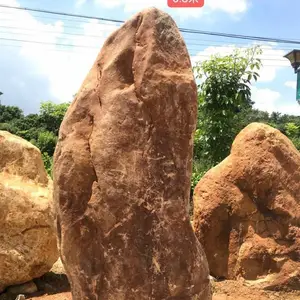 供应潮州 景观石刻字石 题字石标志石 黄蜡石销售