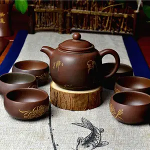广西钦州揽众山坭兴陶茶壶,***的坭兴陶土