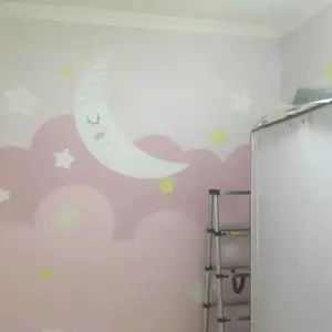 广州墙布师傅上门粘贴墙纸墙布壁画