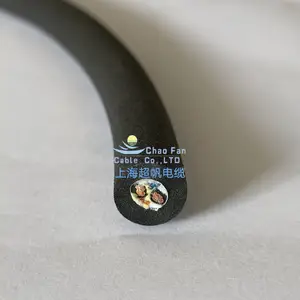ROV水下机器人单层零浮力电缆 抗拉/防海水脐带缆
