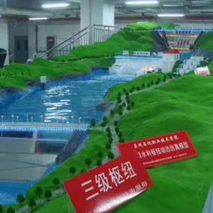 三级梯级水利枢纽模型