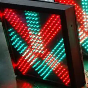 深圳厂家低价直销LED隧道车道诱导灯 国标600*600红叉绿箭车道指示器 雨棚灯