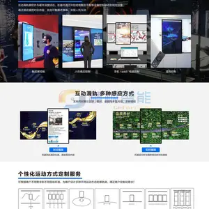 河南郑州滑轨电视/展厅展馆滑轨屏滑动屏幕/IPAD智能中控