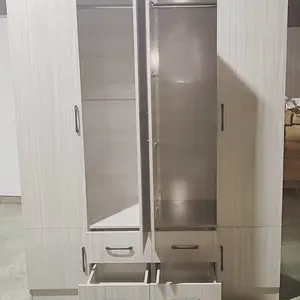 泉州简易衣柜公寓四开门木质衣橱家用卧室储物柜衣柜小户型收纳柜批发晋江