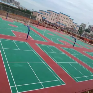 运动场地施工 学校排球场运动场地施工 丙烯酸 硅PU材料