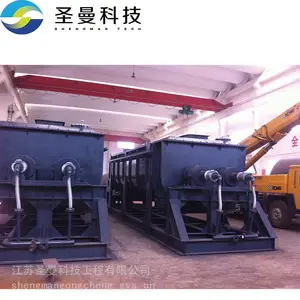 蒸汽污泥干燥机双桨叶KJG200 圣曼科技卧式双轴空心桨叶干燥机180㎡
