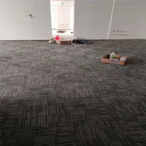 郑州防火台球厅工程地毯带花纯色走廊办公区方块地毯圈绒易打理