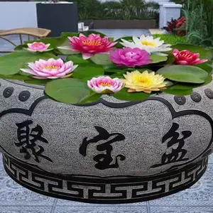 天然大理石水缸雕刻 办公区招财石雕门海定制 现货直发