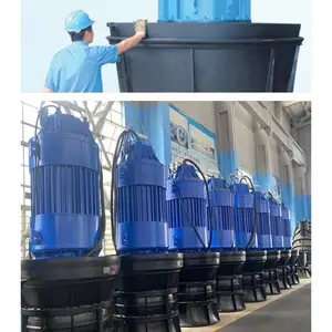 蓝深系列潜水轴流泵混流泵,大流量市政排涝泵,农田灌溉泵站,高效节能款