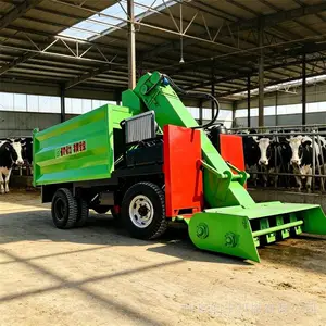 小型牛场铲屎车 运收地面粪污清理机 牧区3轮装粪机