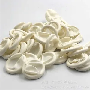 一电通/ESOCOO供应防静电手指套米黄色粉色无尘无粉乳胶纯橡胶黑色橙色防滑切口