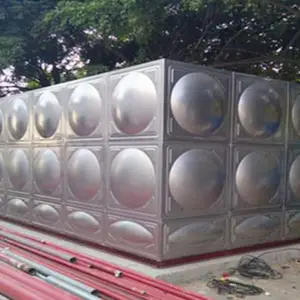 30吨不锈钢消防水箱非标定制_汇洋不锈钢水箱_20吨_施工现场