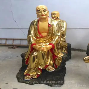 正圆工艺供应玻璃钢十八罗汉佛像 树脂佛像雕塑