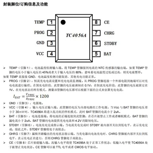 TC4056A/N 1和8脚有功能 TC4056A/F 防反接