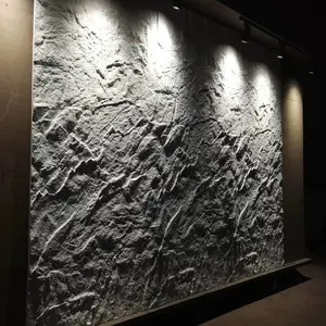 PU超大石皮凹凸山岩石仿真黑山岩金花石星月石等轻质文化石背景墙