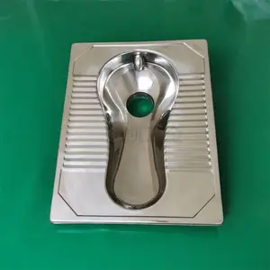 新凯五金不锈钢后排蹲便器一体成型水冲农村厕改工程公厕移动厕所
