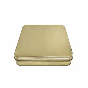 丰元F-012-6金银色浅方形马口铁盒定制
