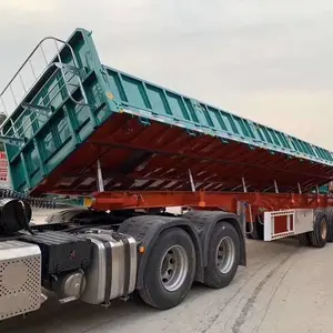 侧翻自卸半挂车 13米侧翻自卸半挂车生产厂家11米侧翻自卸半挂车