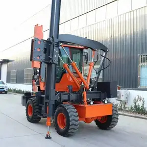 高速公路护栏打桩机全液压公路打桩机道路安装栏杆护栏打桩机