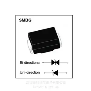 长晶科技 SMBJ26A 瞬态电压抑制TVS二极管 玻璃钝化芯片