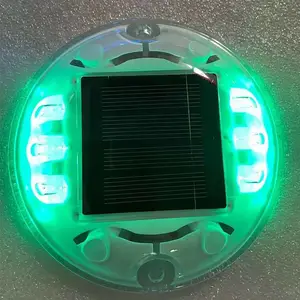 Led户外圆形太阳能道钉渔船网箱警示闪灯园林景观灯