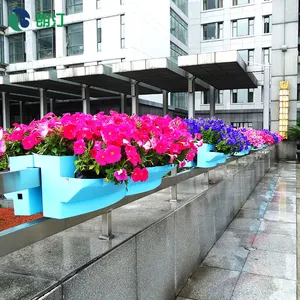 朗汀马鞍式花盆 护栏挂花鞍马花盆 护栏绿化服务商