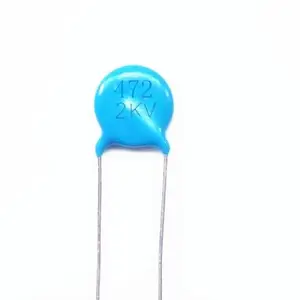 蓝色直插高压瓷片电容102M/1KV Y5U(50V /2KV )陶瓷/瓷介生产厂家