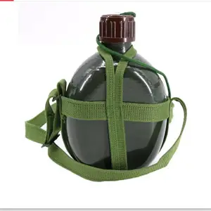 加厚87式水壶铝制便携绿色背带壶老式大容量1.2L