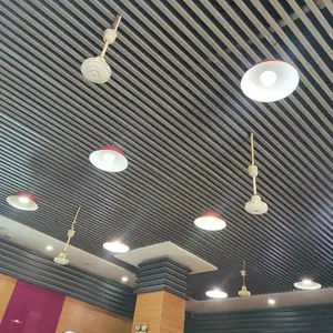 孝感铝方通 早餐厅天花吊顶 灰色铝方通50X50