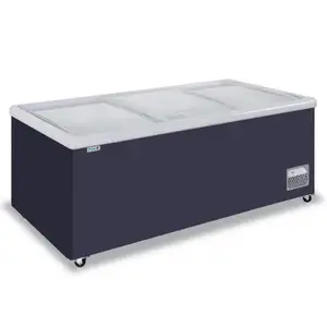 超市商用冷柜 KX-700WDO深体冷冻展示柜 1.9米卧式冷冻冰箱 冰激凌展示柜
