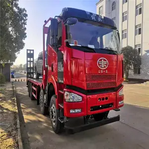 解放挖机拖车前四后四平板车