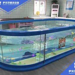 福建厦门全透明恒温婴儿玻璃泳池儿童游泳池生产厂家伊贝莎