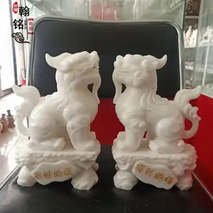 现货大理石石雕汉白玉貔貅晚霞红麒麟别墅酒店门口*********