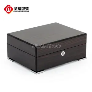 新品简约***MDF贴黑檀纸高光漆表盒 多支手表收纳盒 木盒礼品盒