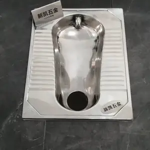 不锈钢前排蹲便器后冲水一体成型农村改造工程用***公共厕所