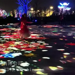 AR户外互动地面投影厂家景区公园儿童3d地面投影游戏设备四两科技