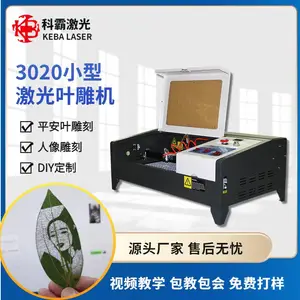 小型创业激光雕刻机平安夜树叶人像人物图片精密叶雕摆摊设备