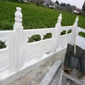 繁盛雕塑制作花岗岩石栏杆、桥梁汉白玉浮雕栏杆、河道防护石栏板