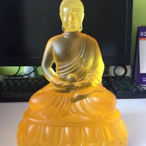 宏缘科技鎏金琉璃佛像智能万佛龛寺庙七彩观音像
