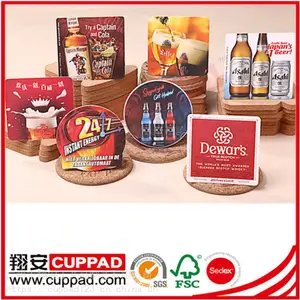 杯垫定制创意茶杯隔热垫吸水纸杯垫定做杯垫动漫彩色方形方形杯垫