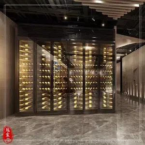 不锈钢酒吧装饰品酒柜 酒店彩色加工定做ktv不锈钢酒柜