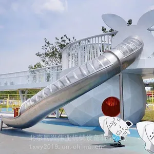 户外儿童滑梯秋千组合 游乐园不锈钢滑梯 非标造型组合滑梯