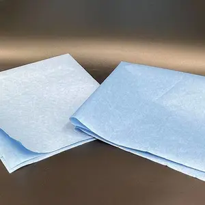 木浆涤纶水刺无纺布 蓝色湖蓝色绿色木浆涤纶布 工业擦拭纸 无尘擦拭纸 杜邦纹木浆布