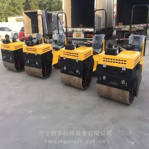 小座驾压路机厂腾宇牌手扶双钢轮振动压路机柴油1米宽沥青压实机报价