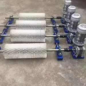 电动滚刷皮带清扫器耐磨尼龙毛刷辊水泥煤矿砂厂输送带工业毛刷