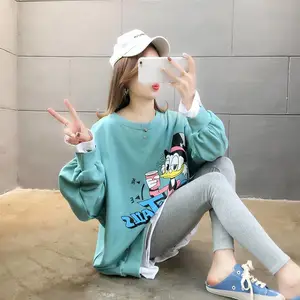 快手直播网红款 广州女式卫衣 赶集地摊女装加绒大版卫衣