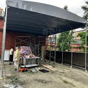 可定制 大型篮球馆顶棚 推拉型雨蓬 电动遮阳棚定做
