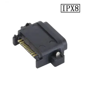 16PIN ��ˮTYPE Cĸ�� ,����1.65mm����ˮ�ȼ�IPX8�����ˮȦ